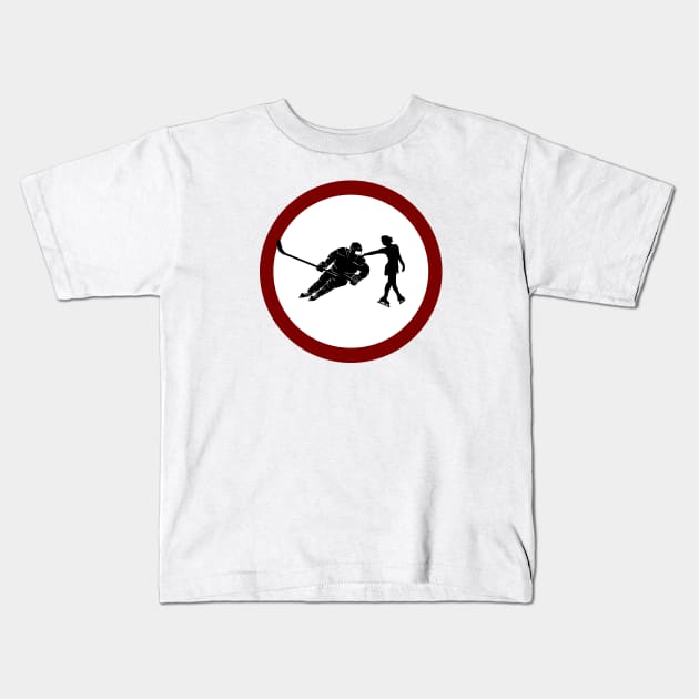 Figure Hockey Skating Kids T-Shirt by TenomonMalke